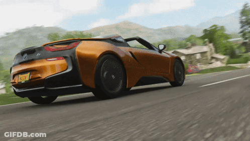 Man Next To Red Mercedes Convertible GIF