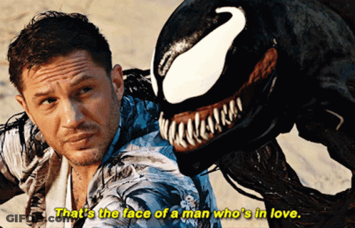 Man Next To Venom Monster In Love GIF
