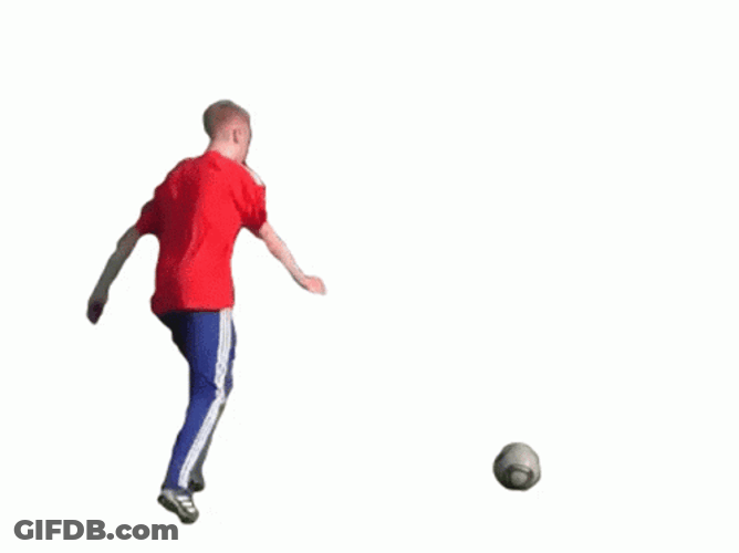 Man Nice Kickball Try GIF