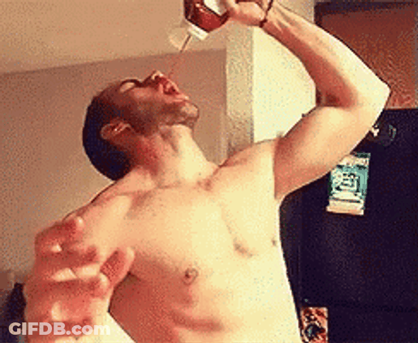 Man Obsessed With Ketchup GIF