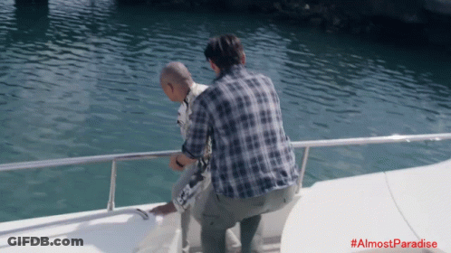 Man On A Boat #Almostparadise GIF