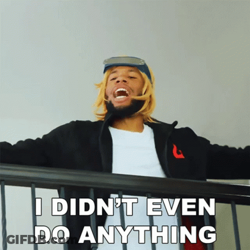 Man On Balcony Saying I Didn't Even Do Anything GIF