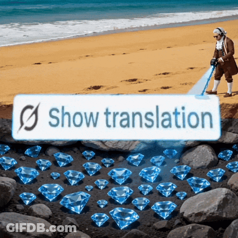Man On Beach Show Translation GIF