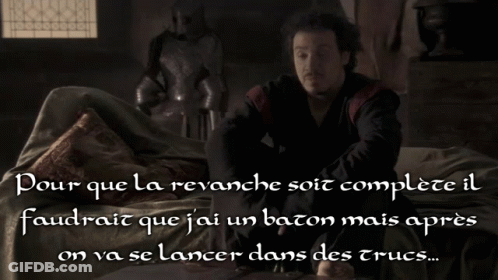 Man On Bed Pour Que La Revanche Soit Complete Il Faudrait Que Jai Un Baton Mais Apres GIF