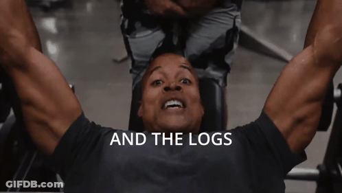 Man On Bench Saying 'And The Logs GIF