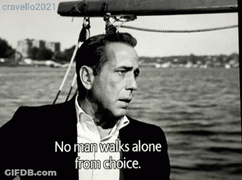 Man On Boat No Man Walks Alone GIF