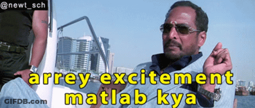 Man On Boat Saying Arrey Excitement Matlab Kya GIF