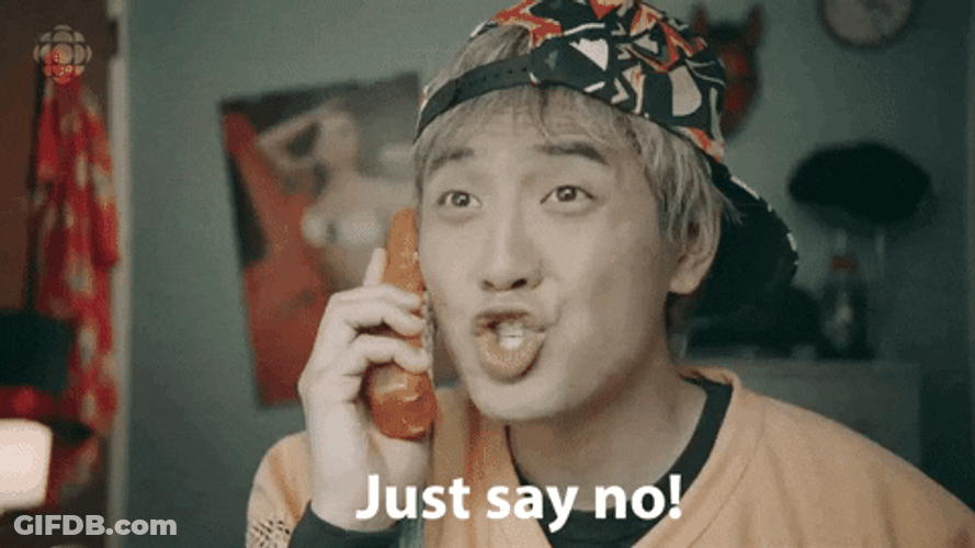 Man On Call Says Just Say No GIF