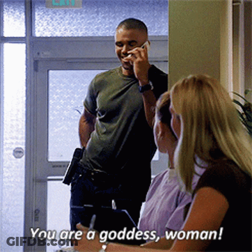 Man On Cell Phone Next To Woman You Are A Goddess Woman GIF