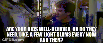 Man On Cell Phone Saying Are Your Kids Well-Behaved GIF