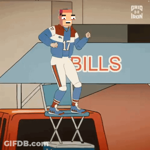 Man On Cooler Saying Bills GIF