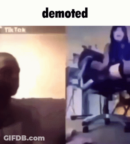Man On Couch And Woman In Office Chair GIF