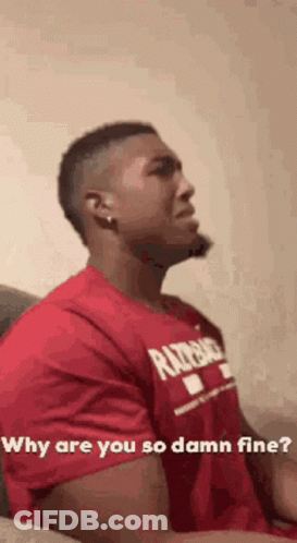 Man On Couch Asking Why Are You So Damn Fine GIF