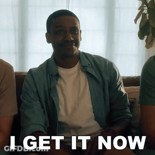 Man On Couch Saying I Get It Now GIF