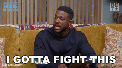 Man On Couch Says I Gotta Fight This GIF