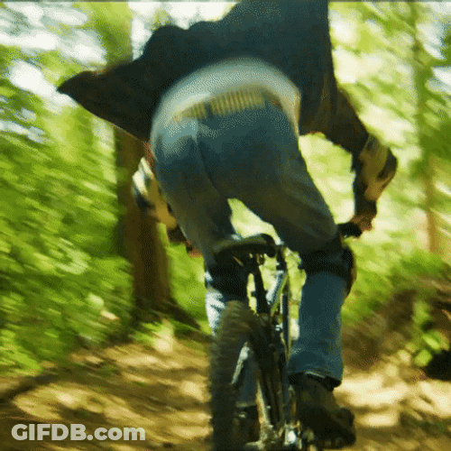 Man On Cycle Fall Accident GIF