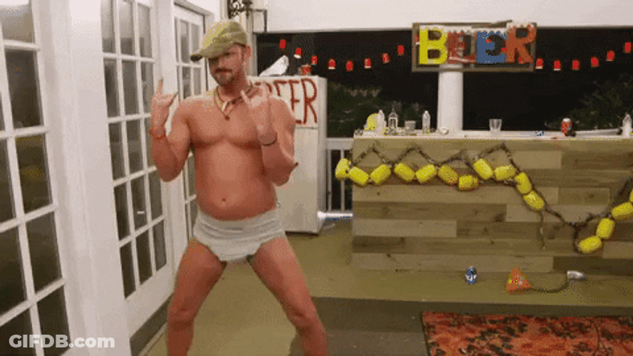 Man On Diaper Hip Thrust GIF