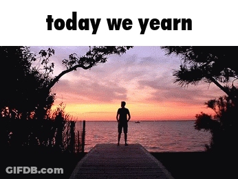 Man On Dock At Sunset Today We Yearn GIF