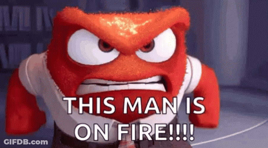 Man On Fire Anger Burning Inside Out GIF