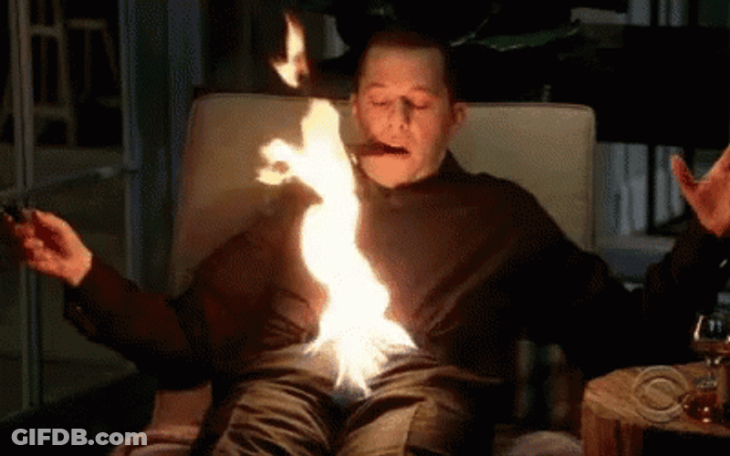 Man On Fire Crotch Burning GIF