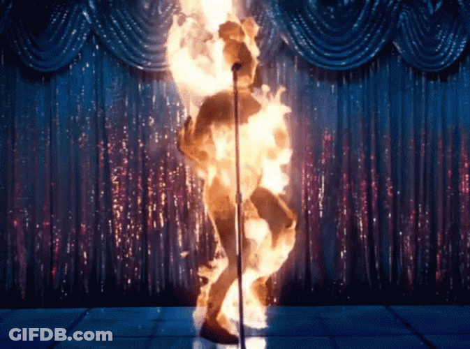 Man On Fire Dancing On Stage GIF