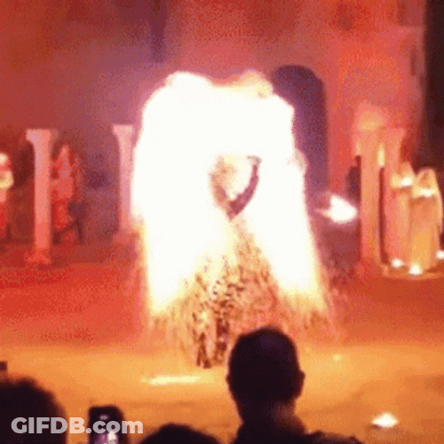 Man On Fire Massive Explosion GIF