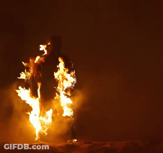 Man On Fire Passing Out GIF