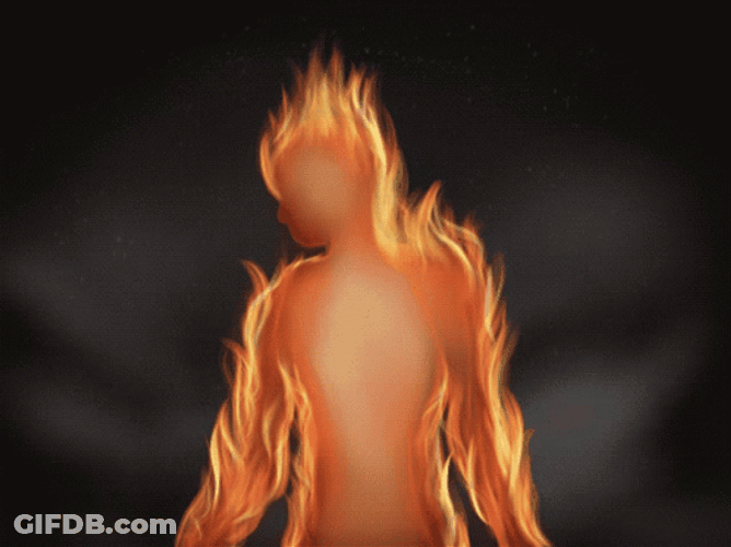Man On Fire Torch Man Animation GIF
