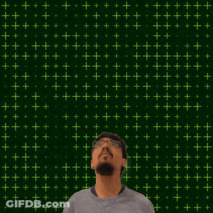 Man On Green Background With Number 7 GIF