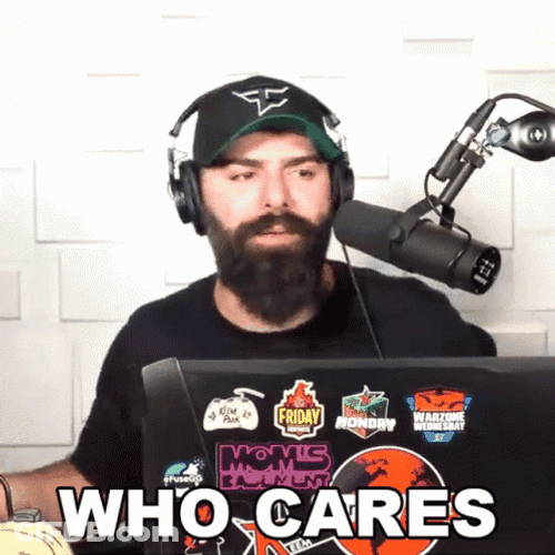 Man On Mic Saying Who Cares GIF