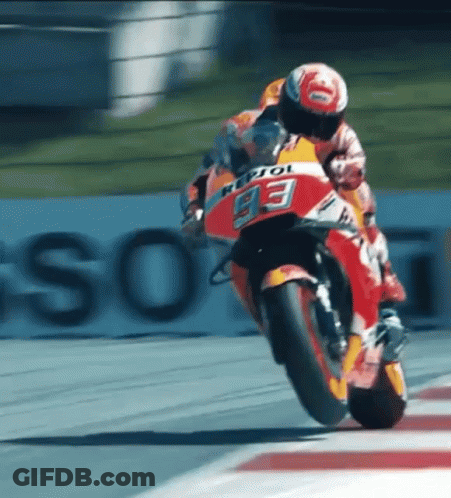 Man On Motorcycle With Number 93 GIF