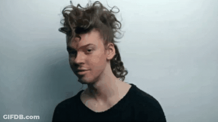 Man On Mullet Laughing GIF