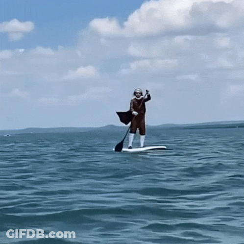 Man On Paddle Board GIF