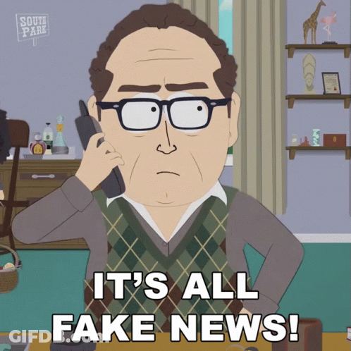 Man On Phone Saying It's All Fake News GIF