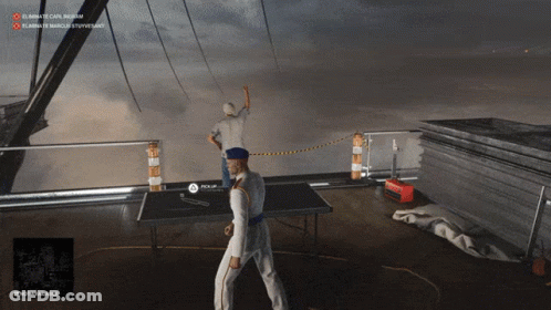 Man On Ping Pong Table Saying Not Available GIF