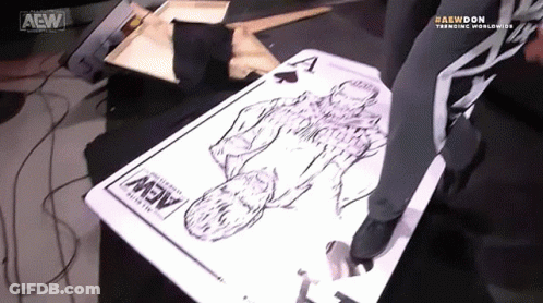 Man On Playing Card Saying Aew GIF