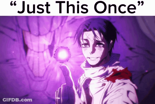 Man On Purple Background Saying Just This Once GIF