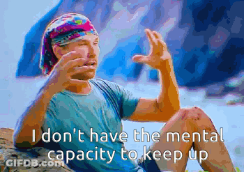 Man On Rock Lacking Mental Capacity GIF