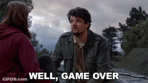 Man On Roof Saying Well Game Over GIF