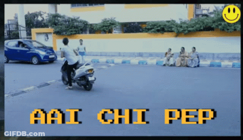 Man On Scooter Aai Chi Pep GIF
