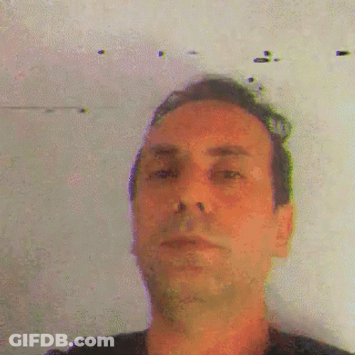 Man On Screen Vhs Fuzzy Screen Effect GIF