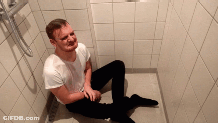 Man On Shower Cry Me A River GIF