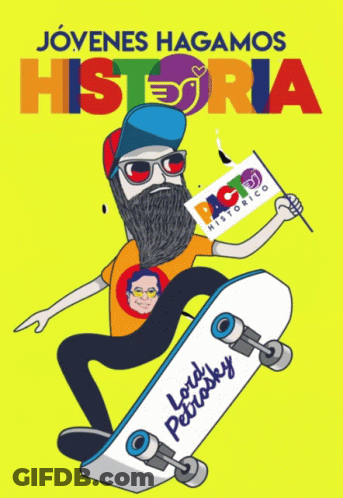 Man On Skateboard Jovenes Hagamos Historia GIF