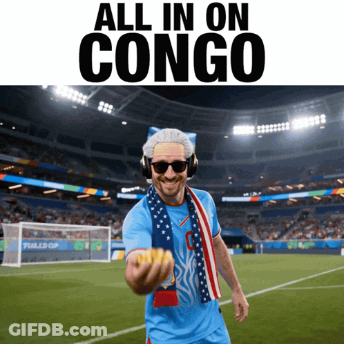 Man On Soccer Field All In On Congo GIF