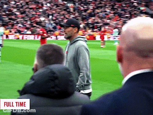 Man On Soccer Field With Full Time Sign GIF