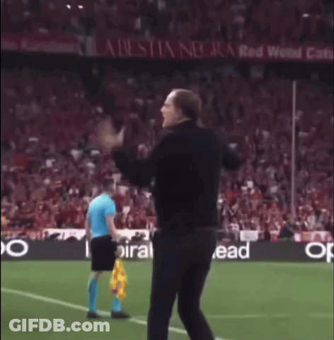 Man On Soccer Field With La Bestia Negra Sign GIF