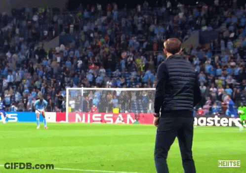 Man On Soccer Field With Nissan Banner GIF