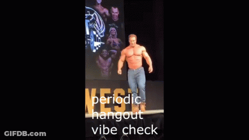 Man On Stage Periodic Hangout Vibe Check GIF