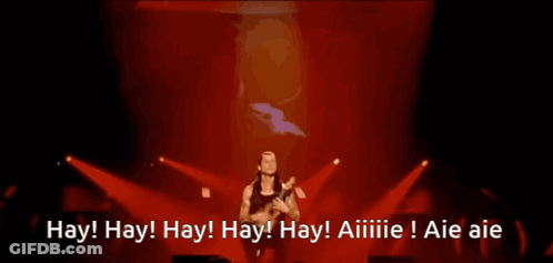 Man On Stage Saying Hay Hay Hay Aiiiie Aie Aie GIF
