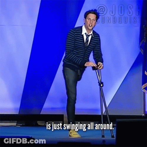 Man On Stage Saying Is Just Swinging All Around GIF